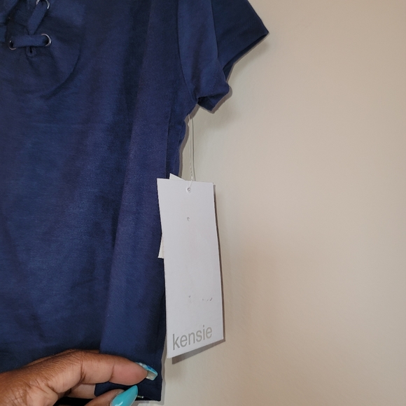 Toddler Girl size 5/6 Kensie navy blue blouse nwt - Picture 2 of 4